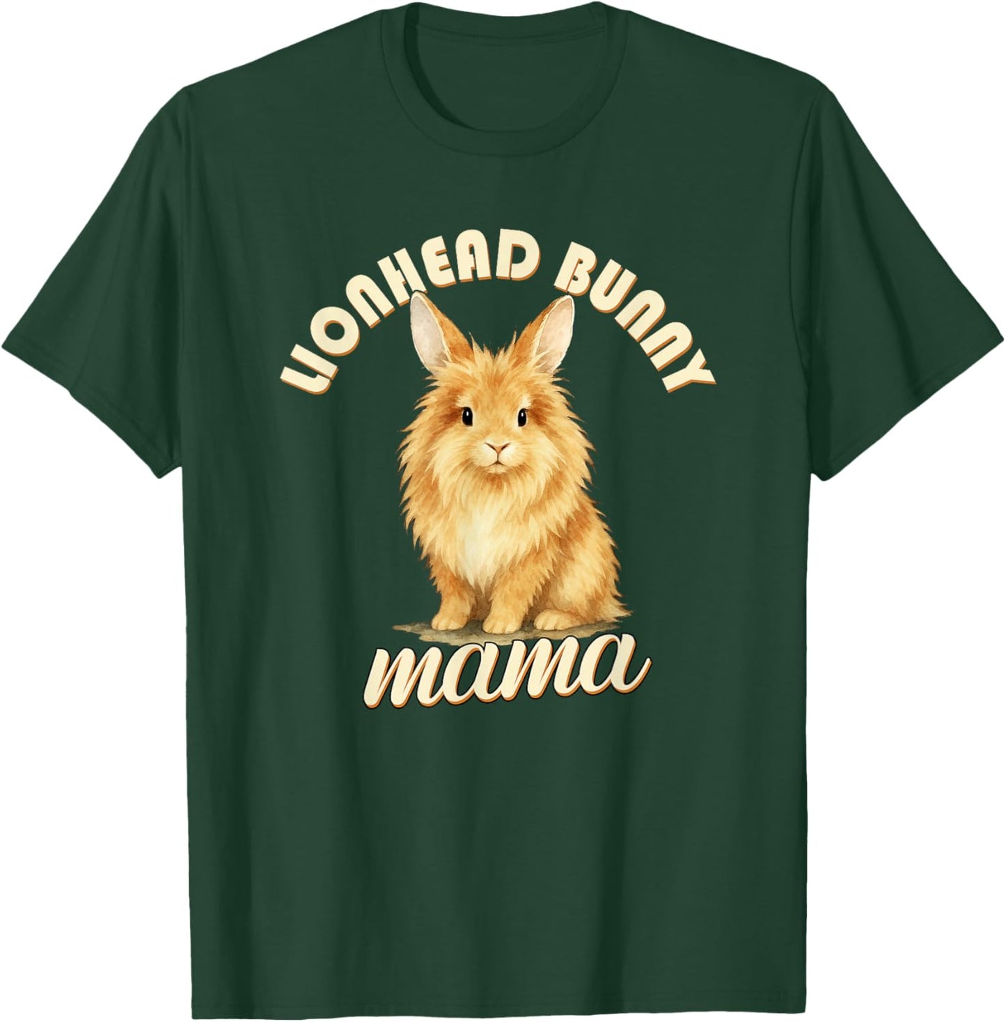 Lionhead Bunny Mama Rabbit Mom Easter Pet Owner Animal Lover T-Shirt - T-Shirt | Forest