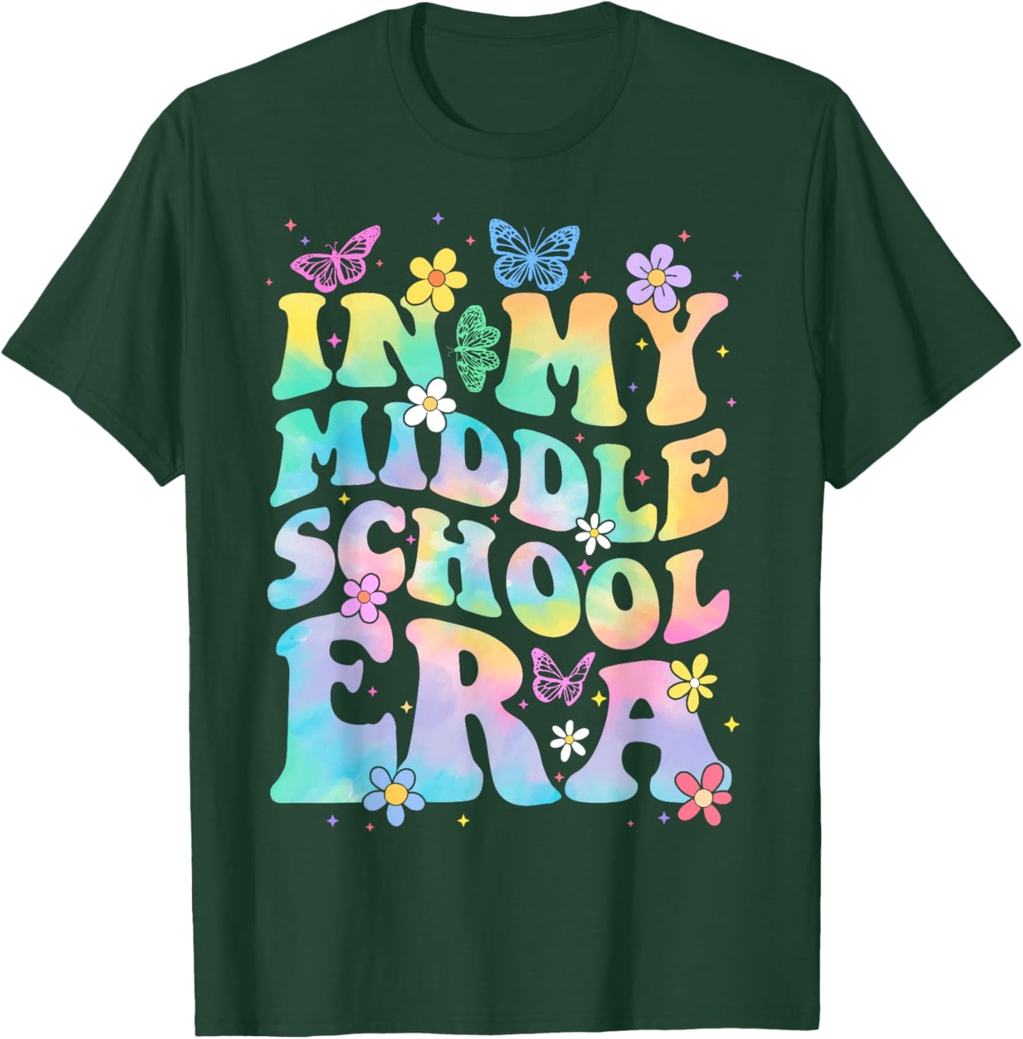 In My Middle School Era Back To School Outfits For Teacher Men Women Girls Kids T-Shirt - T-Shirt | Forest