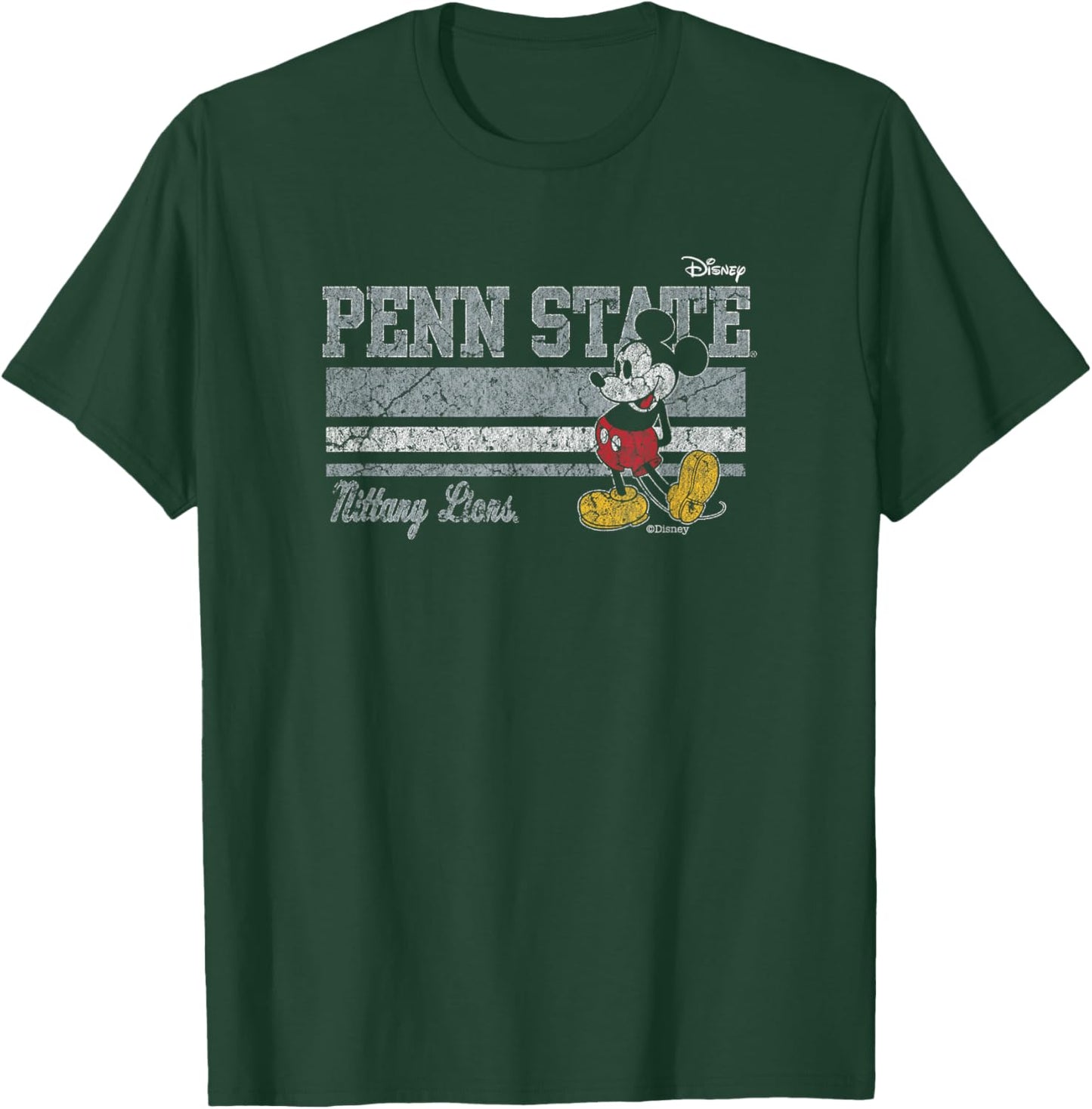 Penn State Nittany Lions Mickey Mouse Vintage Black T-Shirt - T-Shirt | Forest