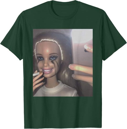 Funny Cry Doll Face Meme Men Women T-Shirt - T-Shirt | Forest
