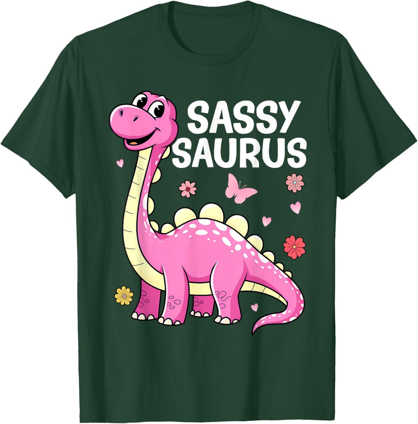 Dinosaur Toddler Girl Sassy Toddler Girls Women T-Shirt - T-Shirt | Forest