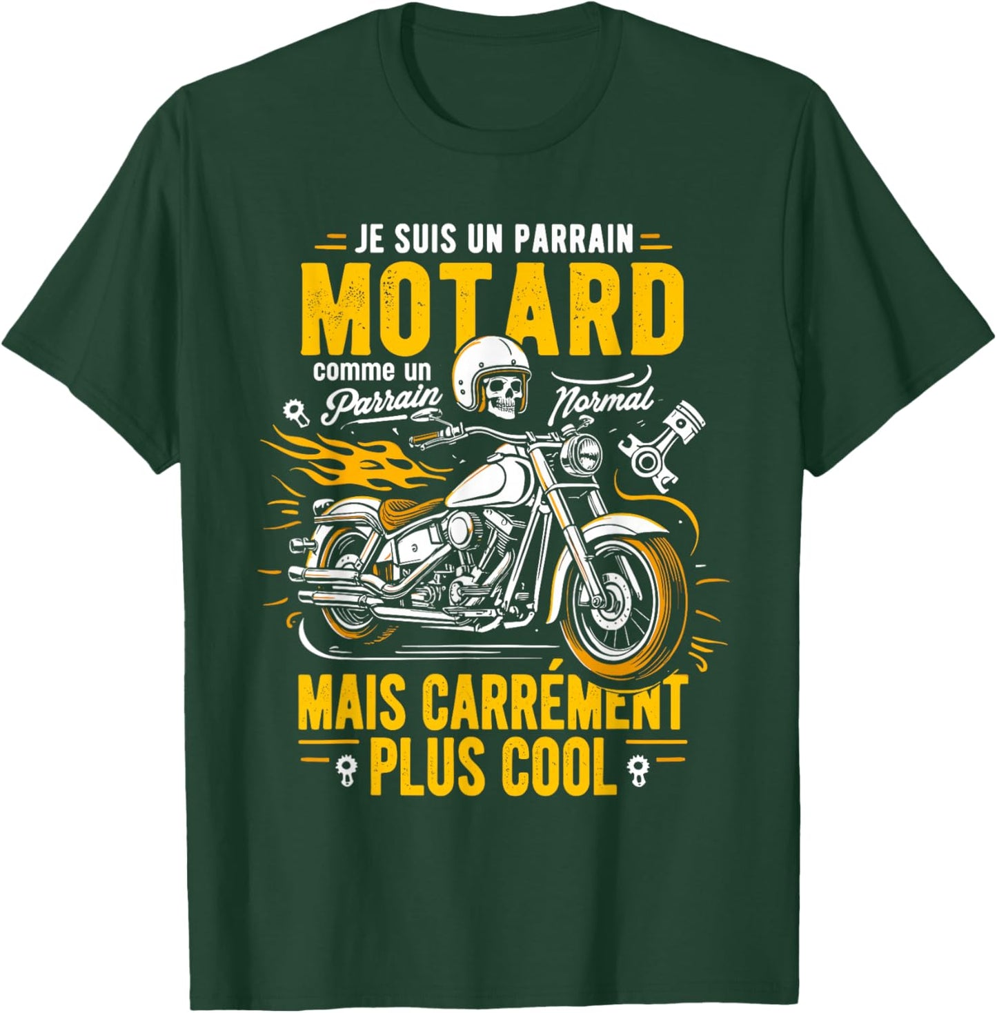 Je suis Un Parrain Motard Moto Idée pour La Fête des Pères T-Shirt - T-Shirt | Forest