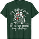 Santa & Mrs. Claus Motorcycle Ride Vintage Christmas Xmas T-Shirt - T-Shirt | Forest