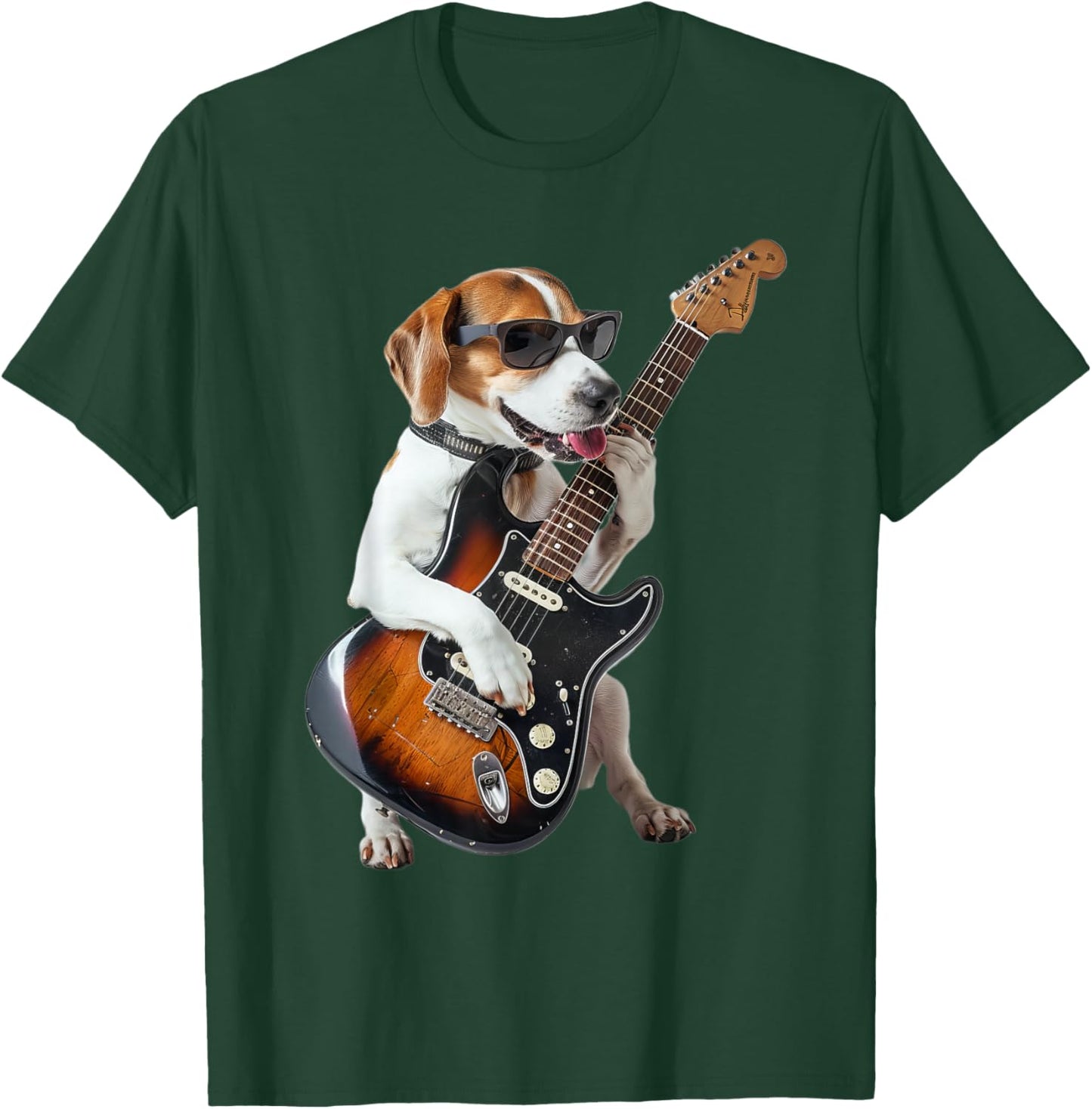 Beagle Guitar T-Shirt - T-Shirt | Forest