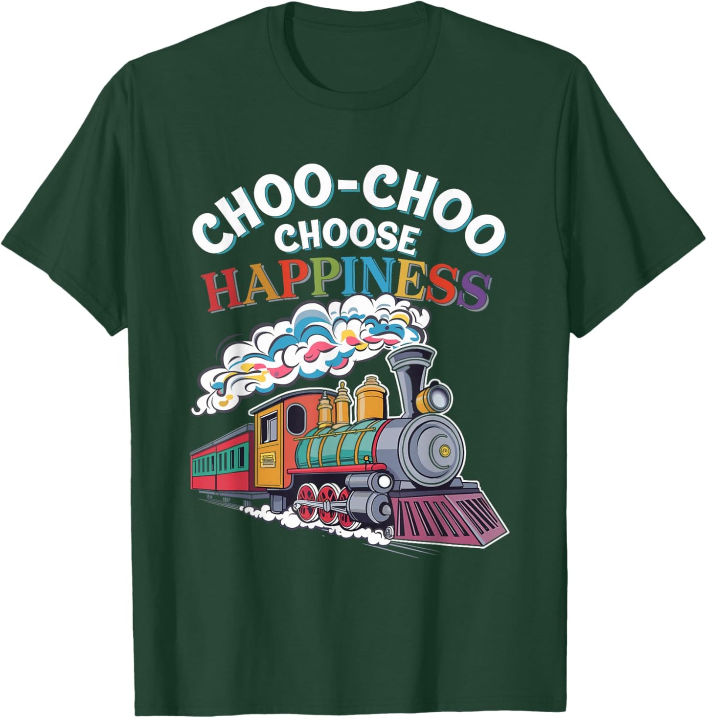 Trainspotting Railway Enthusiast Locomotive Lover Train T-Shirt - T-Shirt | Forest
