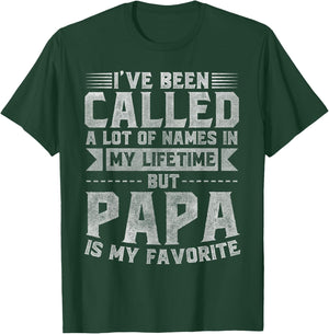 Papa Is My Favorite Name - Father's Day Papa T-Shirt - T-Shirt | Forest