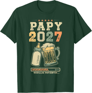 Futur Papy 2027 Bientôt Grand-Père Annonce Grossesse T-Shirt - T-Shirt | Forest
