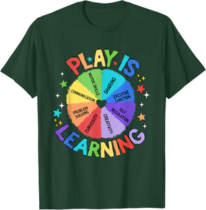 Play Is Learning Teacher Back To School First Day Of School Women Kids T-Shirt - T-Shirt | Forest