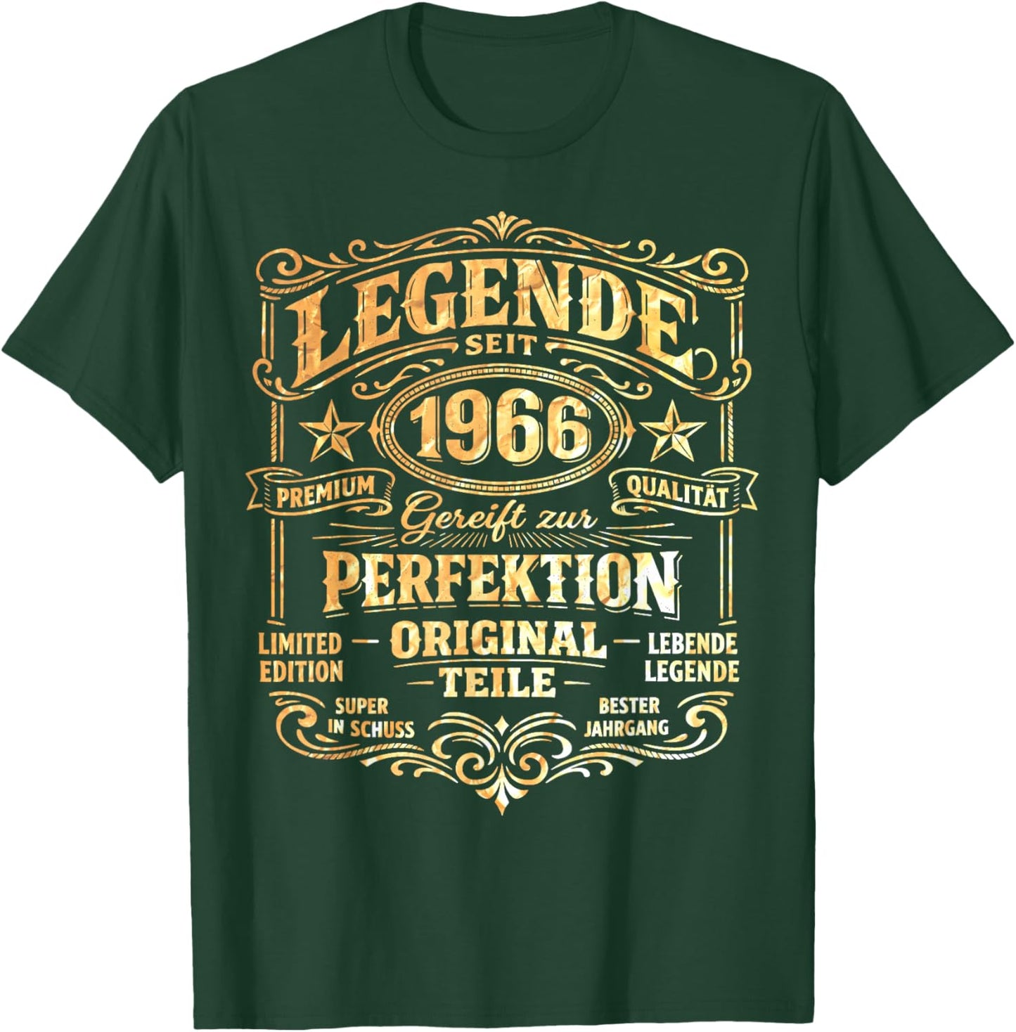 60th Birthday Man Woman 60 Years Decoration 1966 Gift Funny T-Shirt - T-Shirt | Forest