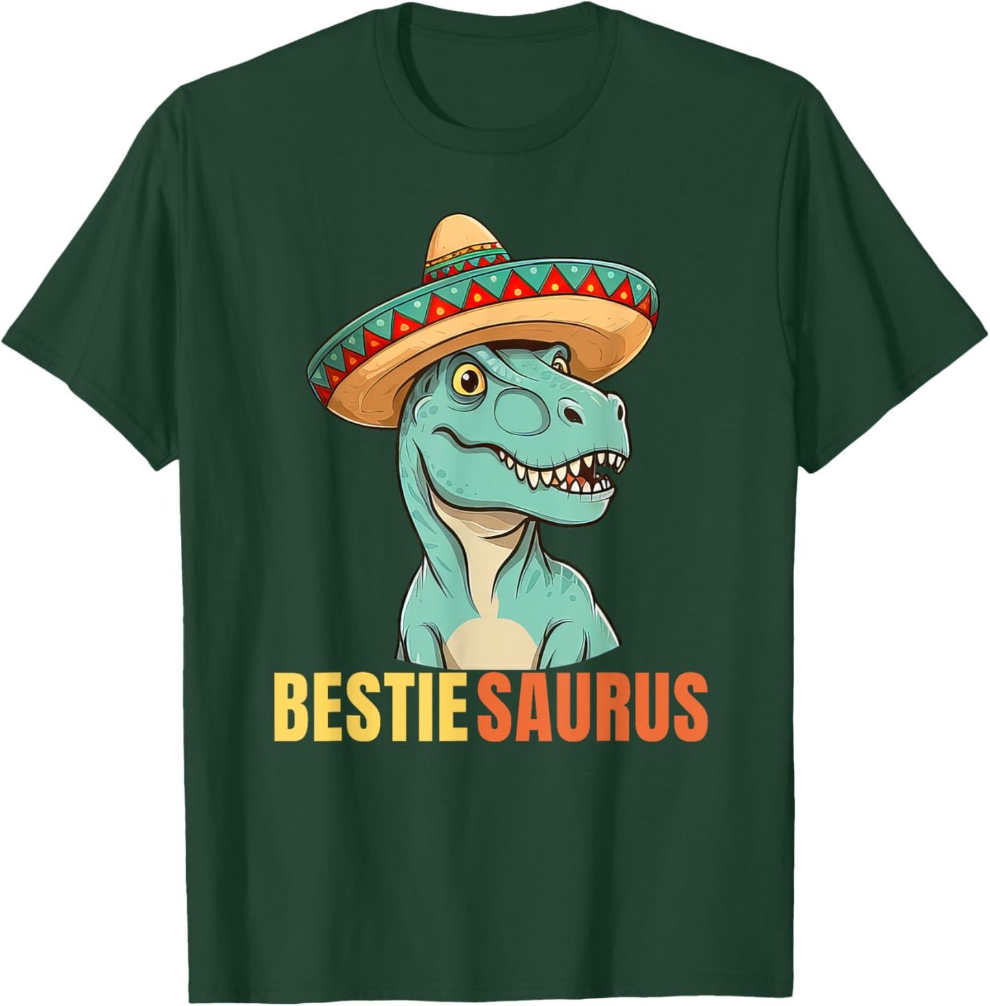 Bestiesaurus Funny Friend Saurus Matching BFF Dinosaur T Rex T-Shirt - T-Shirt | Forest