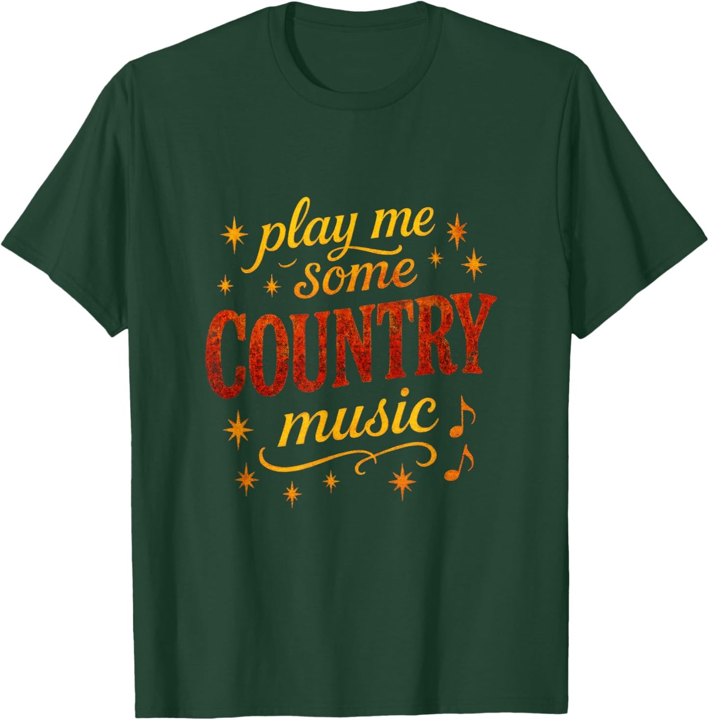 Play Me Some Country Music - Vintage Concert Style T-Shirt - T-Shirt | Forest