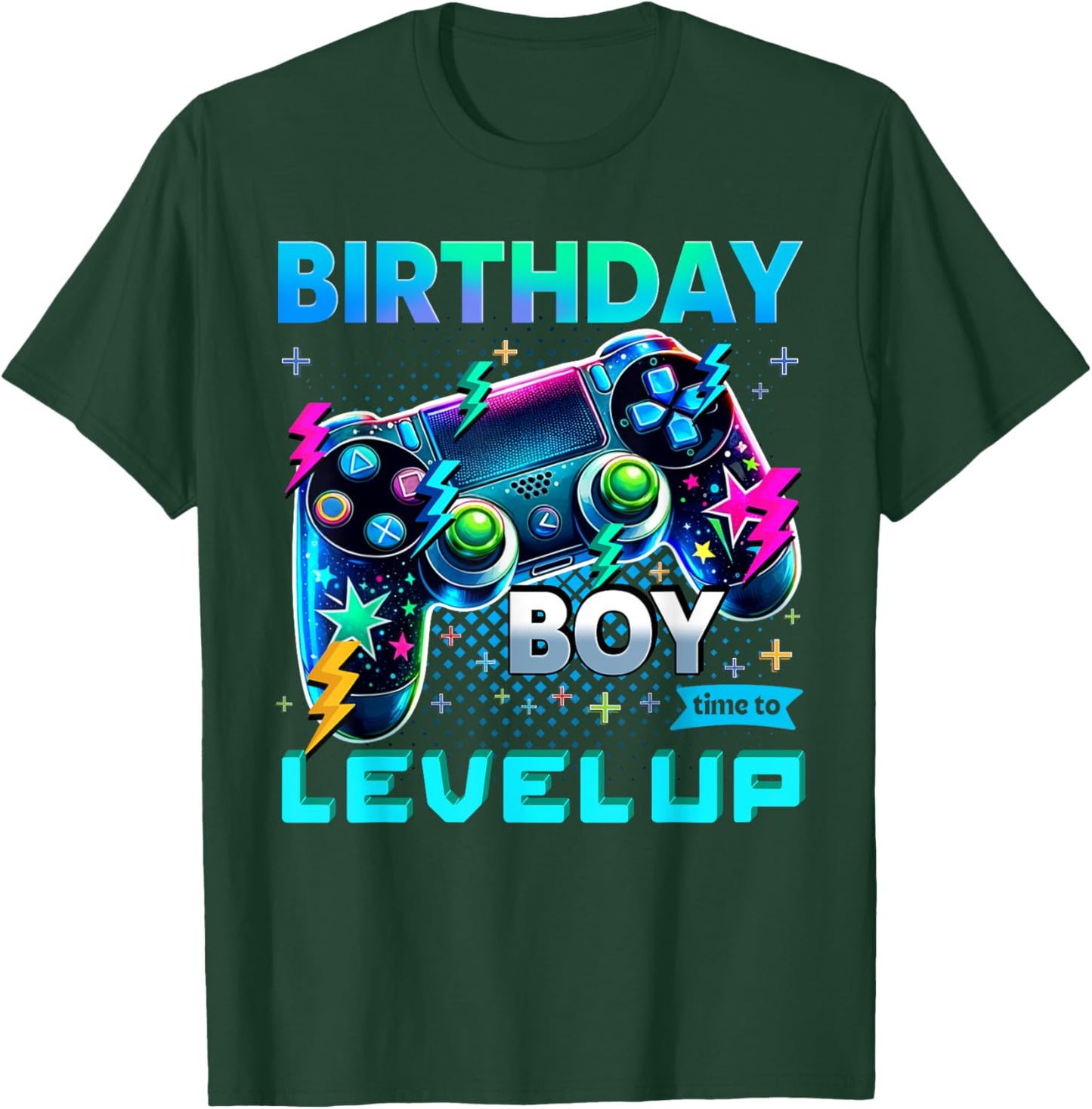 Birthday Boy Time To Level Up Video Game Birthday T-Shirt - T-Shirt | Forest