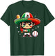 Mexican Baseball Kid - Mexico Child Hitter Batter Pitcher T-Shirt - T-Shirt | Forest