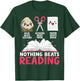 Nothing Beats Reading Rock Paper Scissors Library Book Lover T-Shirt - T-Shirt | Forest