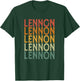 Retro Custom First Name Lennon T-Shirt - T-Shirt | Forest