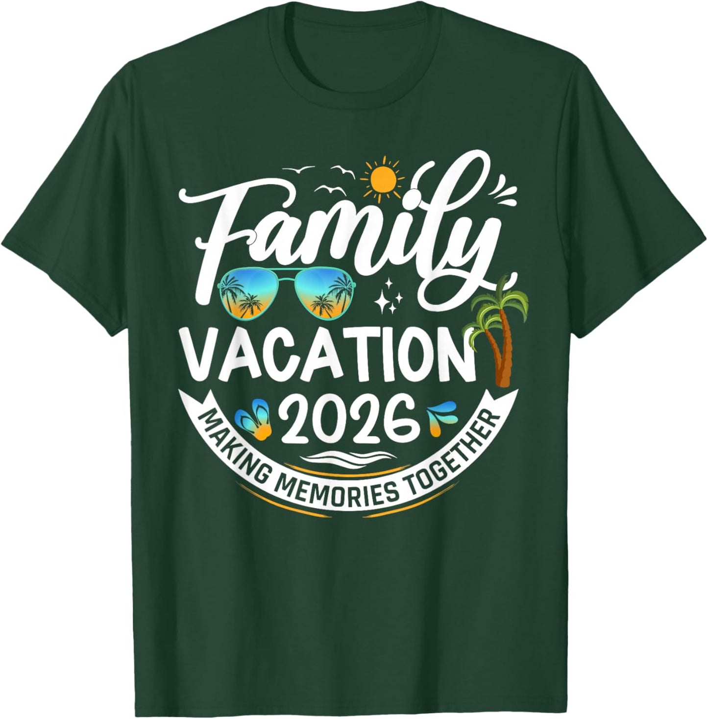 Family Vacation 2026 Summer Matching Family Vacation 2026 T-Shirt - T-Shirt | Forest
