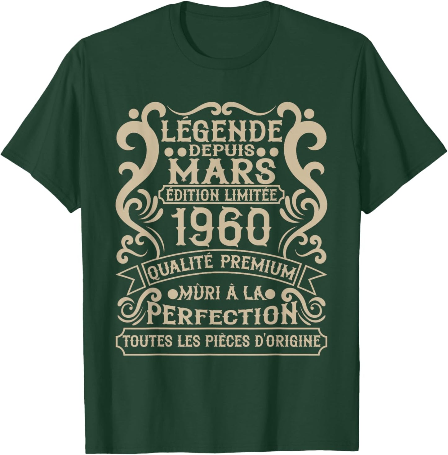 Mars 1960-66 Ans Anniversaire Cadeau Vintage 1960 T-Shirt - T-Shirt | Forest
