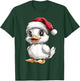 Duck Santa Hat Funny Girls Kids Duck Lovers Christmas Pajama T-Shirt - T-Shirt | Forest