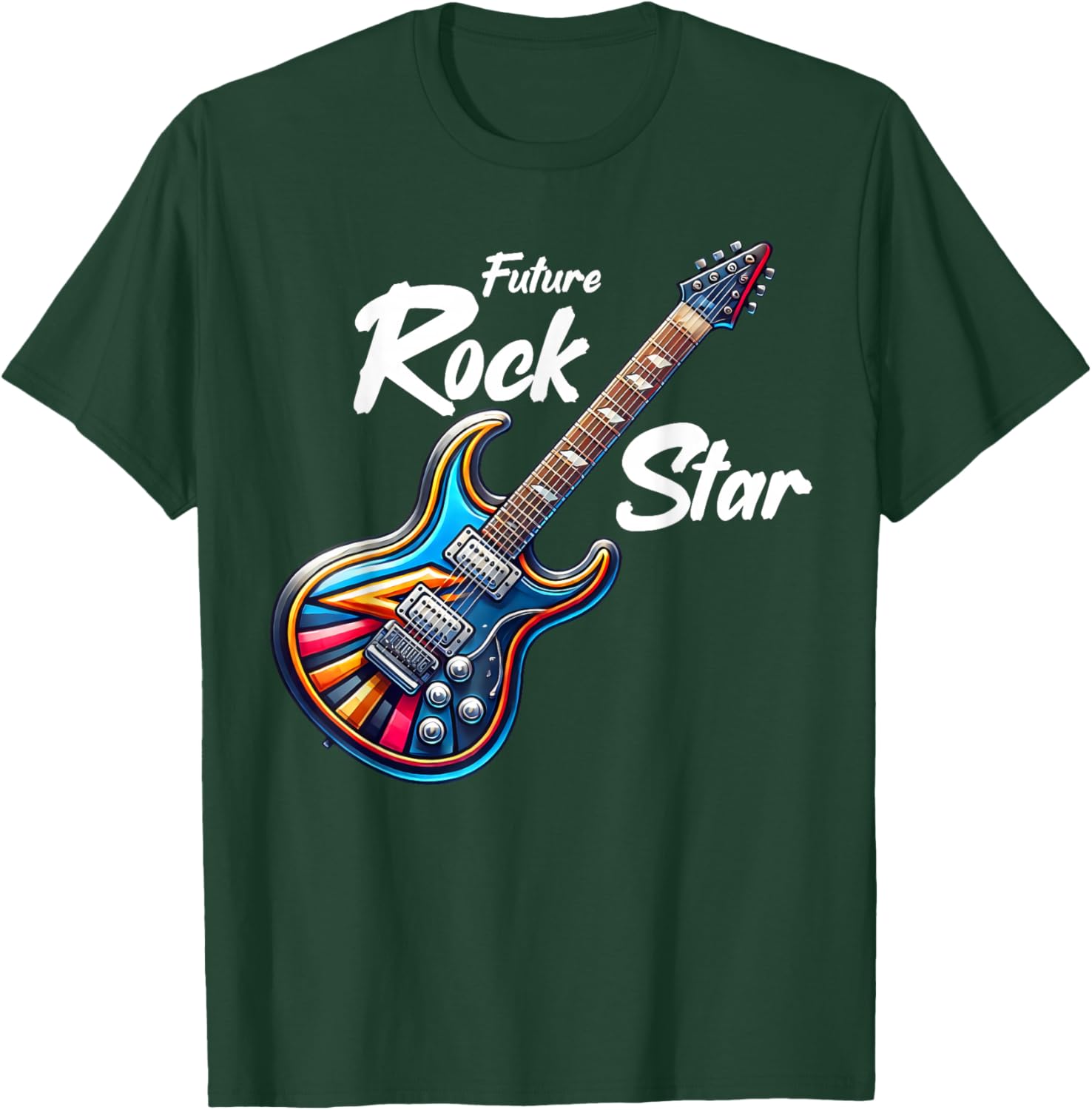 Future Rock Star, Guitar Band, Funny Rock, Girls Boys Kids T-Shirt - T-Shirt | Forest