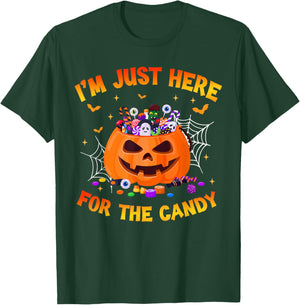 I'm Just Here For The Candy Funny Halloween Trick Or Treat T-Shirt - T-Shirt | Forest