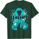 Warrior Boxing Gloves Teal Ribbon Cervical Cancer Awareness T-Shirt - T-Shirt | Forest