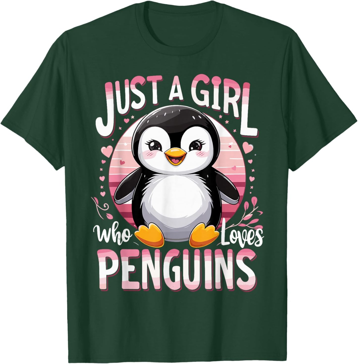 Funny Penguins Animal Just A Girl Who Loves Penguin T-Shirt - T-Shirt | Forest