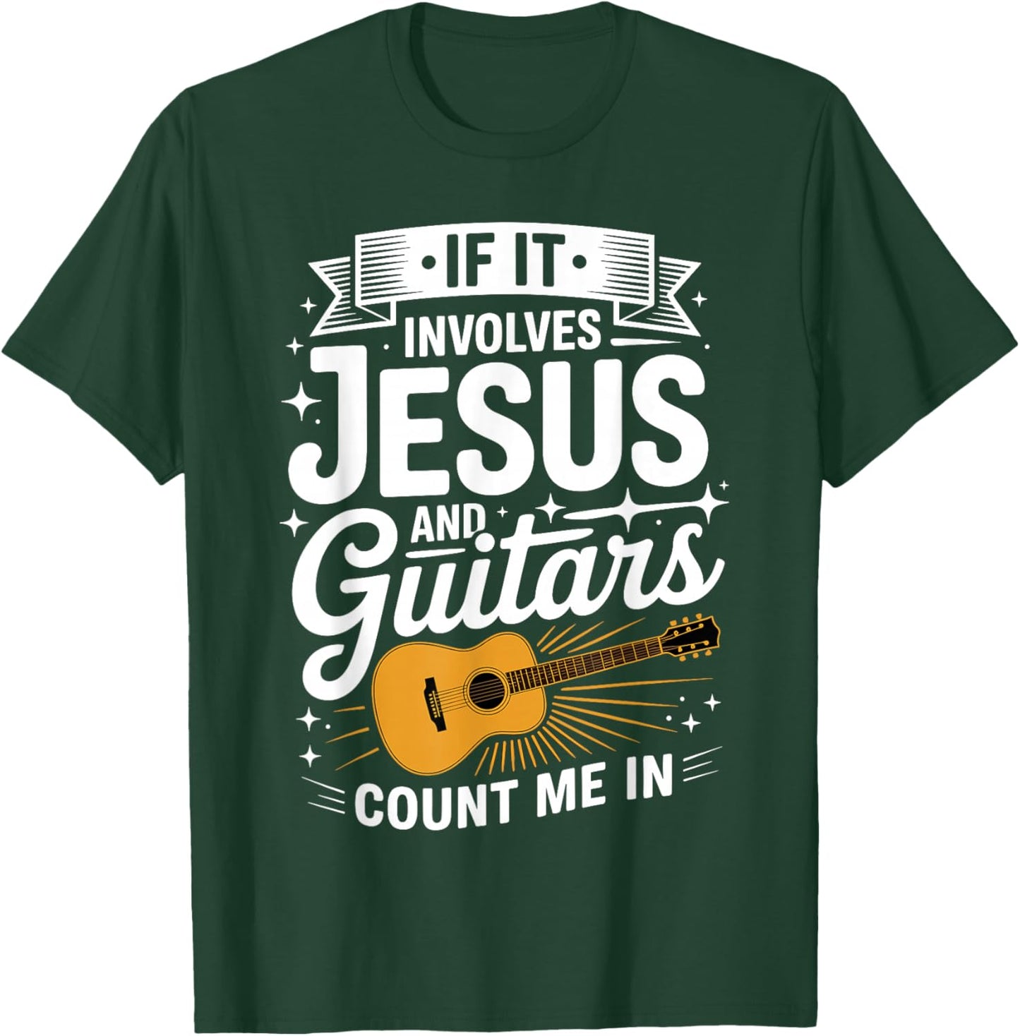 Funny Guitar Design Women Guitarist Guitar Player T-Shirt - T-Shirt | Forest