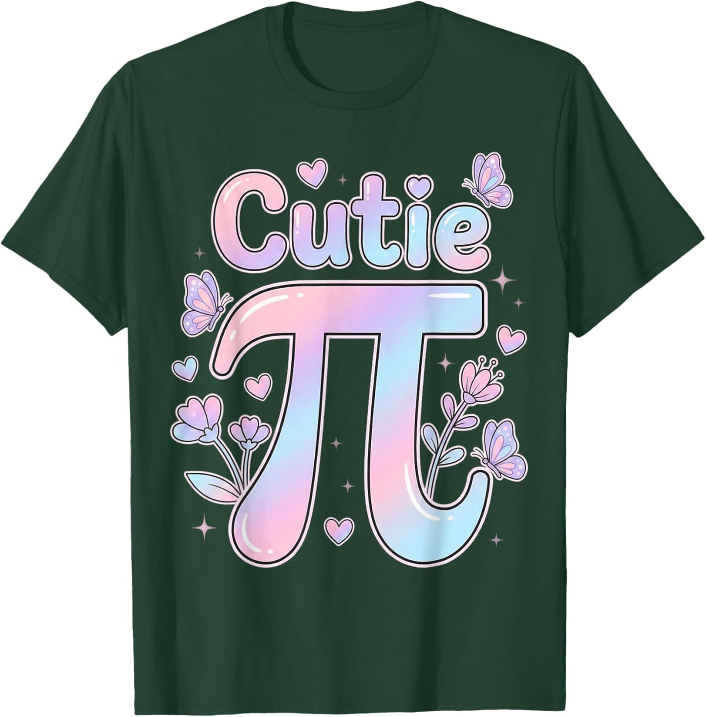 Cutie Pi Day Shirt Women Kids Toddler Math Teacher Student T-Shirt - T-Shirt | Forest