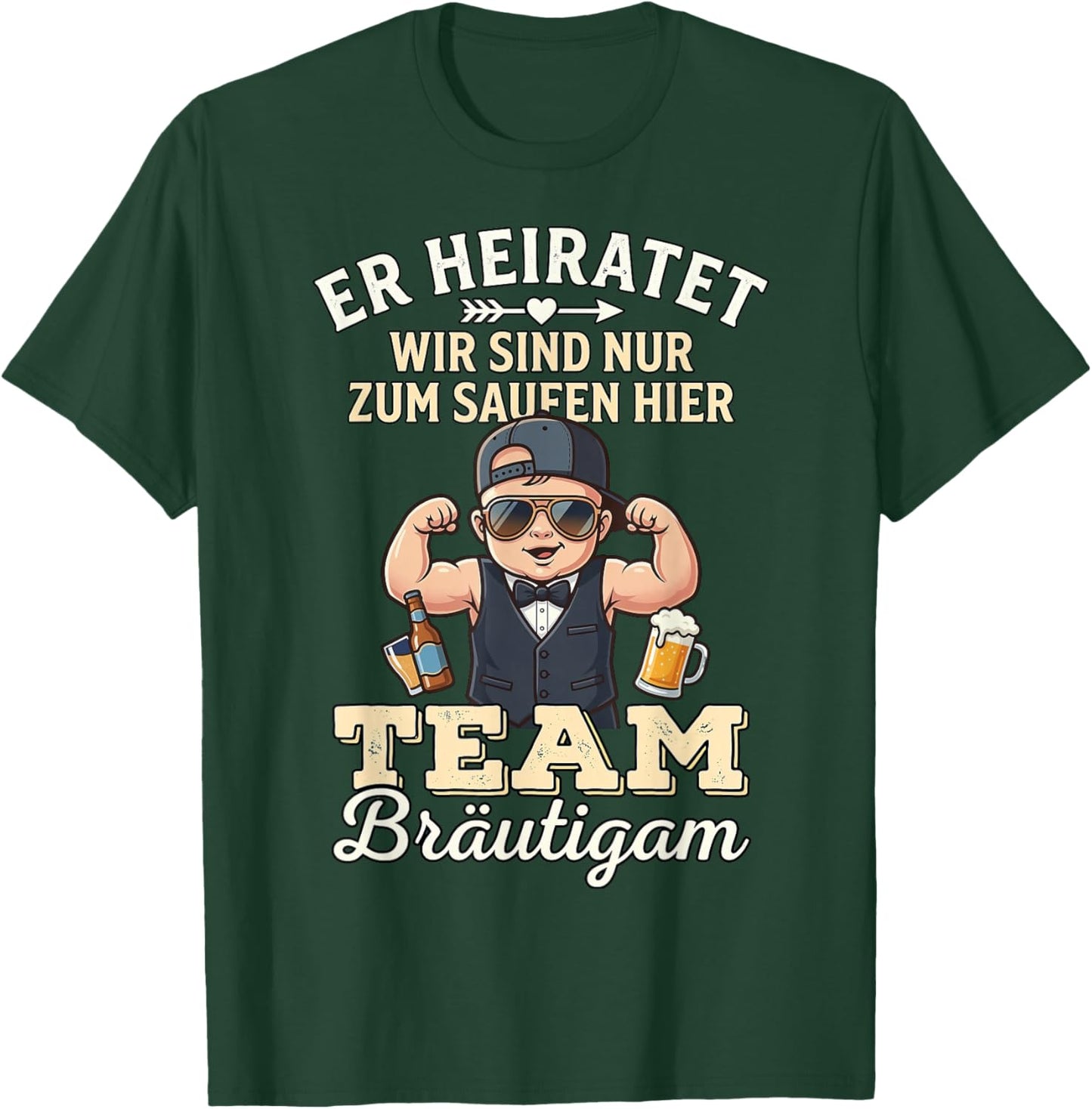 Junggesellenabschied Männer JGA Poltern Polterabend T-Shirt - T-Shirt | Forest