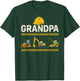 Funny Grandpa Construction Excavator Dad Father Day Birthday T-Shirt - T-Shirt | Forest