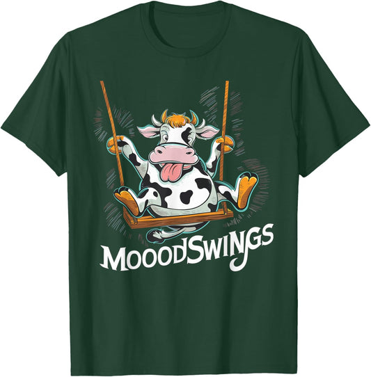 Funny Cow Mood Swings Pun T-Shirt - T-Shirt | Forest