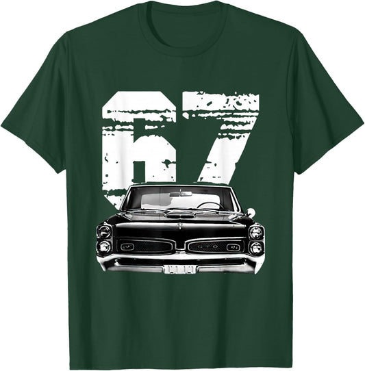1967 67 GTO Classic Car Old School Muscle Car T-Shirt - T-Shirt | Forest