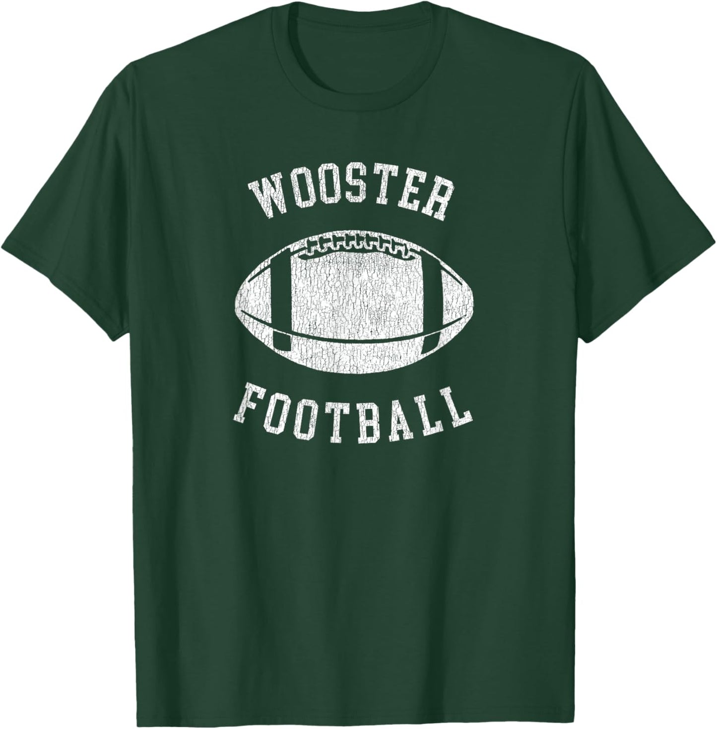 Wooster Football Distressed Vintage 80's Throwback Classic T-Shirt - T-Shirt | Forest