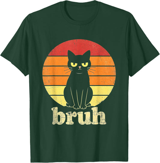 Funny Cat Bruh for Teens Boys Girls Men Women Meme Graphic T-Shirt - T-Shirt | Forest