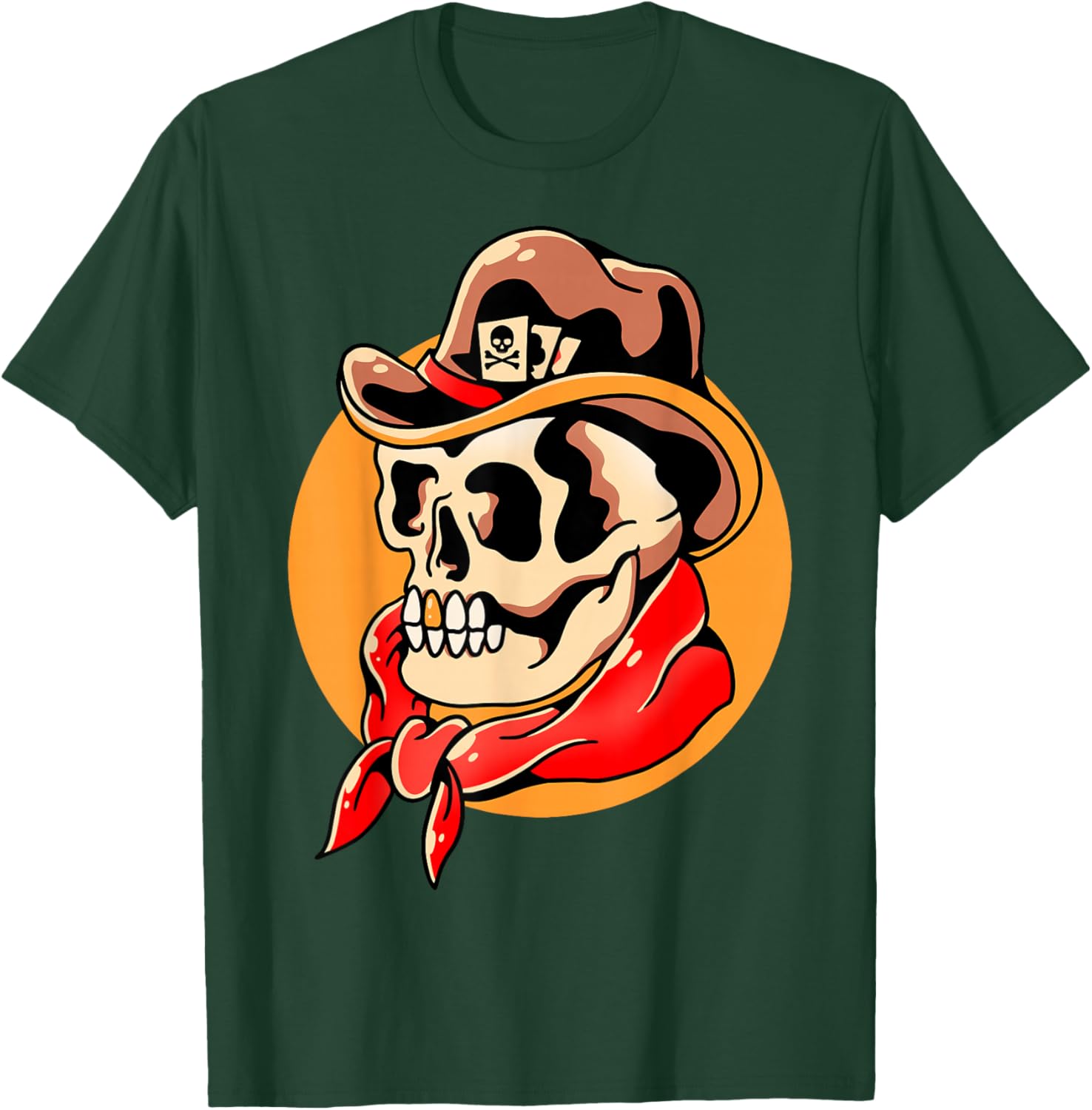 Cowboy Skull Tattoo T-Shirt - T-Shirt | Forest