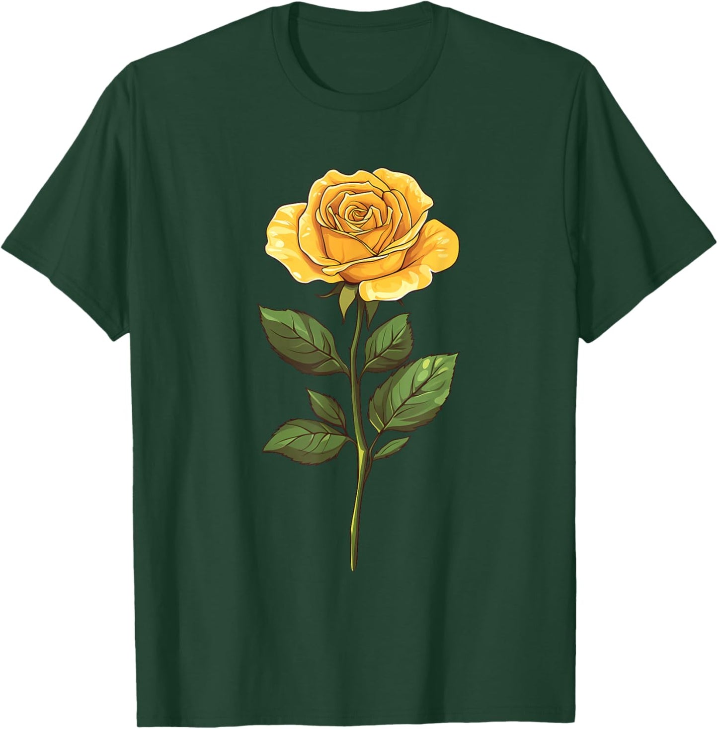 Yellow Rose Graphic T-Shirt - T-Shirt | Forest
