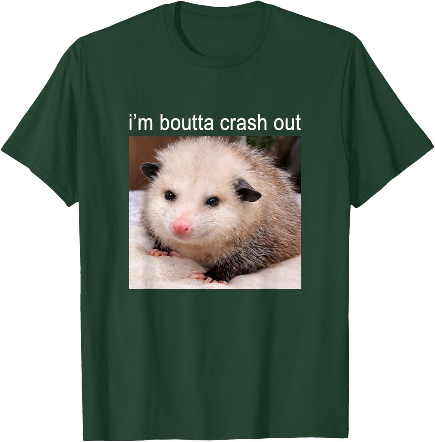 I'm Boutta Crash Out Funny Possum Meme T-Shirt - T-Shirt | Forest
