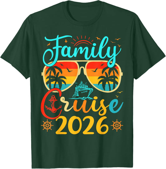 Family Cruise 2026 Summer Vacation Matching Family Cruise T-Shirt - T-Shirt | Forest