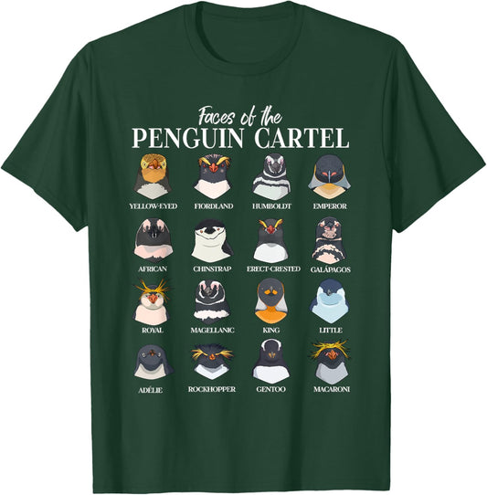 Penguin Cartel - types of penguins T-Shirt - T-Shirt | Forest