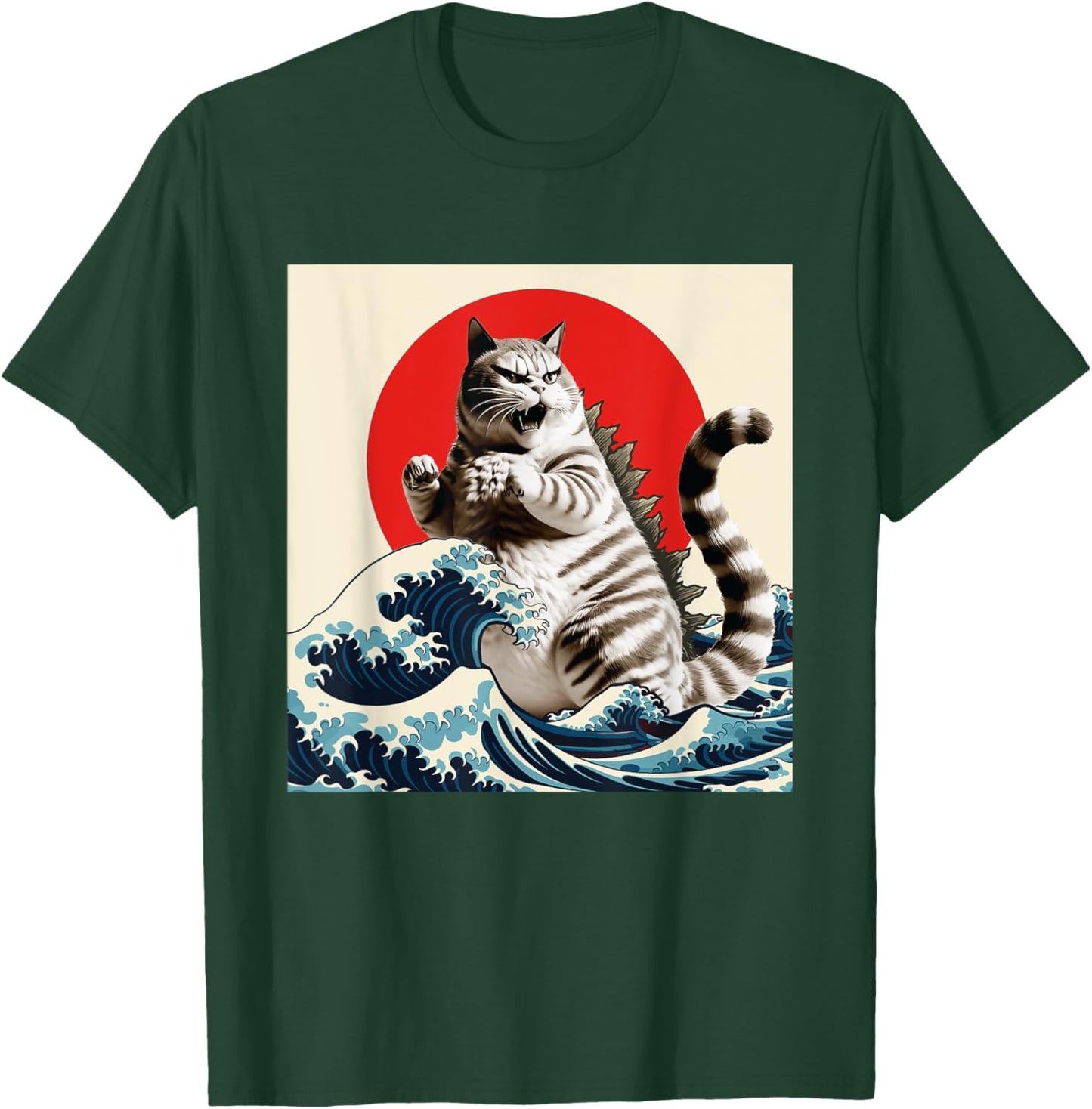 Catzilla - Cat Lover Kitten Owner Kitty Women Girls Kids T-Shirt - T-Shirt | Forest
