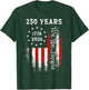 250 Years American Vintage Flag 1776 2026 250th Anniversary T-Shirt - T-Shirt | Forest