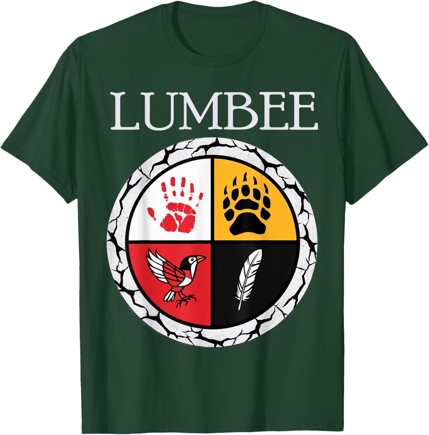 Lumbee Tribe Native American Medicine Wheel T-Shirt - T-Shirt | Forest