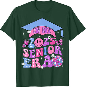Groovy In My Senior Era Class Of 2025 Graduate Senior T-Shirt - T-Shirt | Forest
