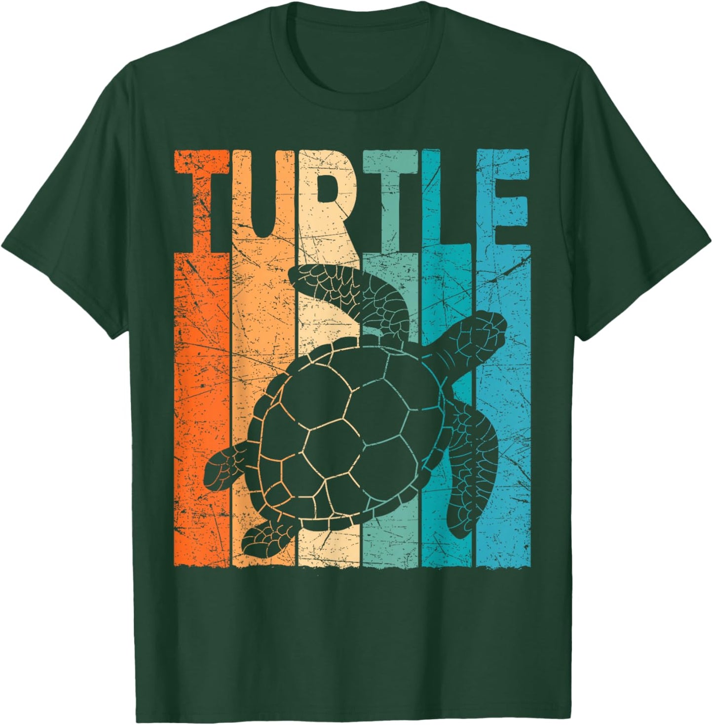 Turtle Vintage Sea Turtle Retro Herpetology Tortoise T-Shirt - T-Shirt | Forest