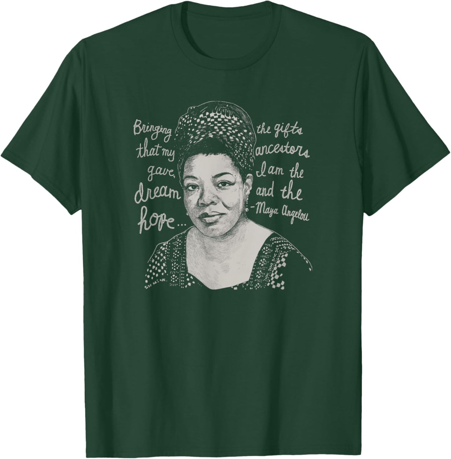 Trendy Black History Maya Angelou Quote T-Shirt - T-Shirt | Forest