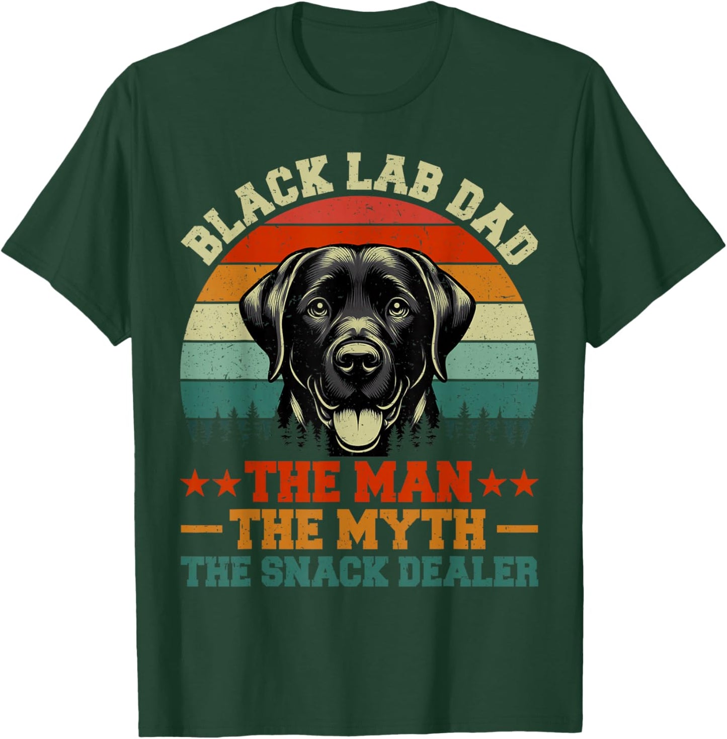 Black Labrador Retriever Dad Black Lab Dad T-Shirt - T-Shirt | Forest