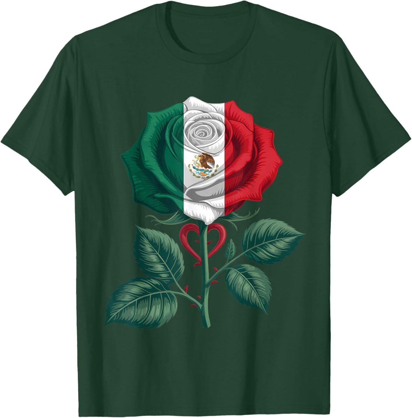 Mexico Flag Mexican Pride Mexican Roots Mexican Flag T-Shirt - T-Shirt | Forest