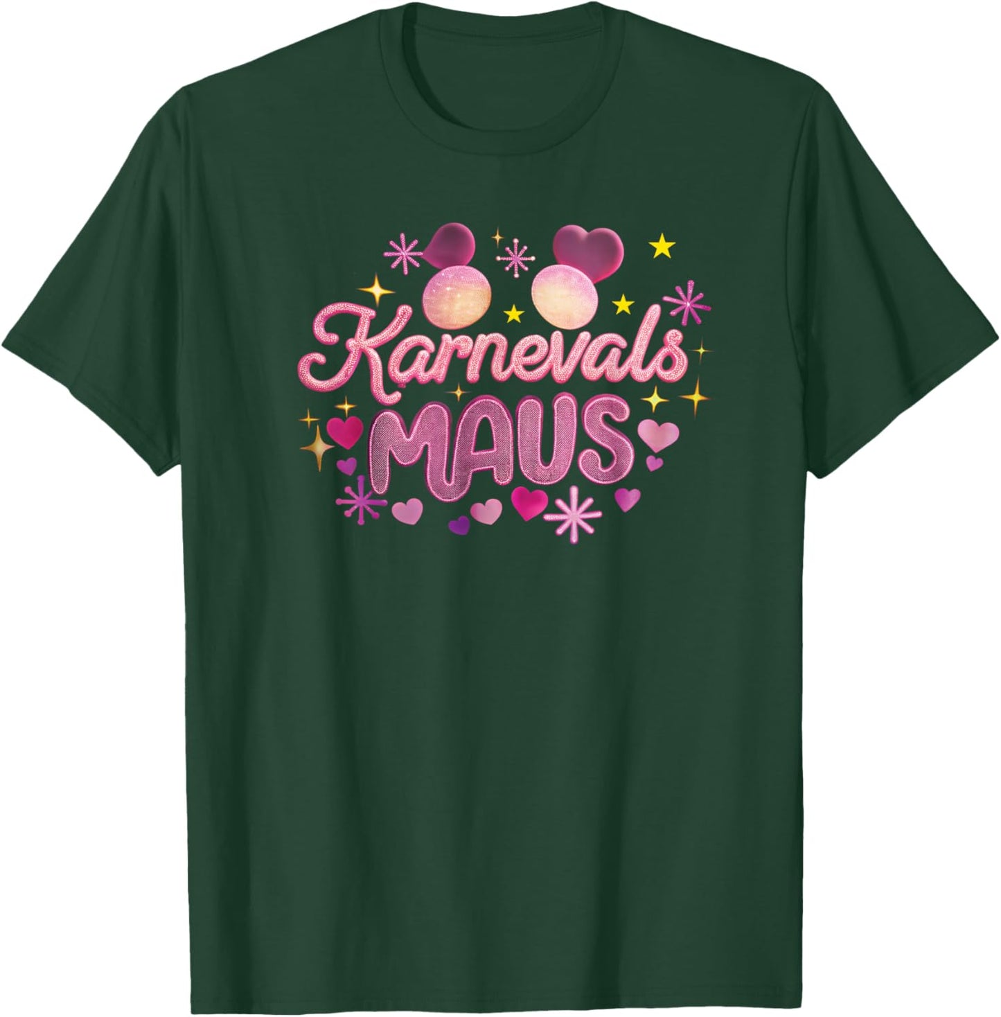 Karnevalsmaus Faschingskostüm Karneval Mädchen Konfetti T-Shirt - T-Shirt | Forest