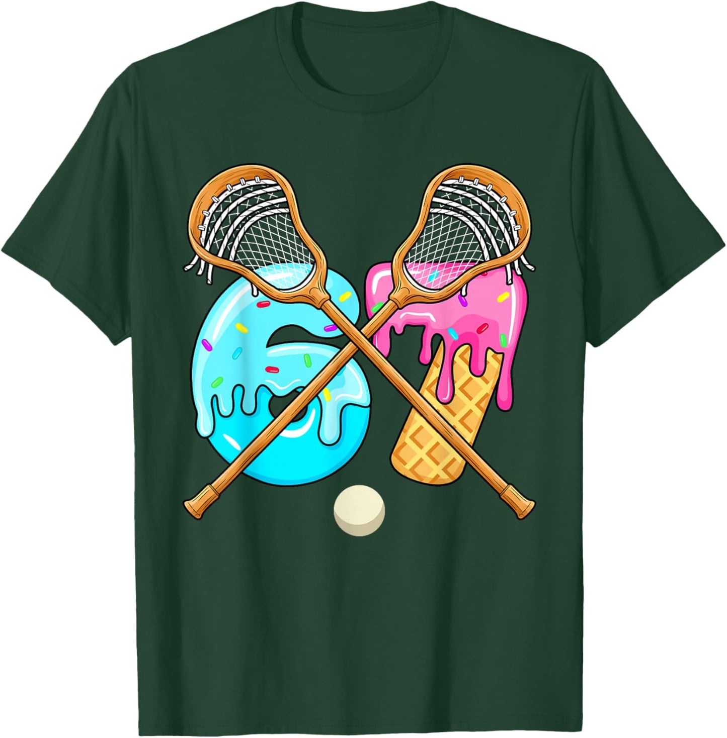 67 Ice Cream Drip Lacrosse Six Seven 6 7 Meme Sport Lover T-Shirt - T-Shirt | Forest
