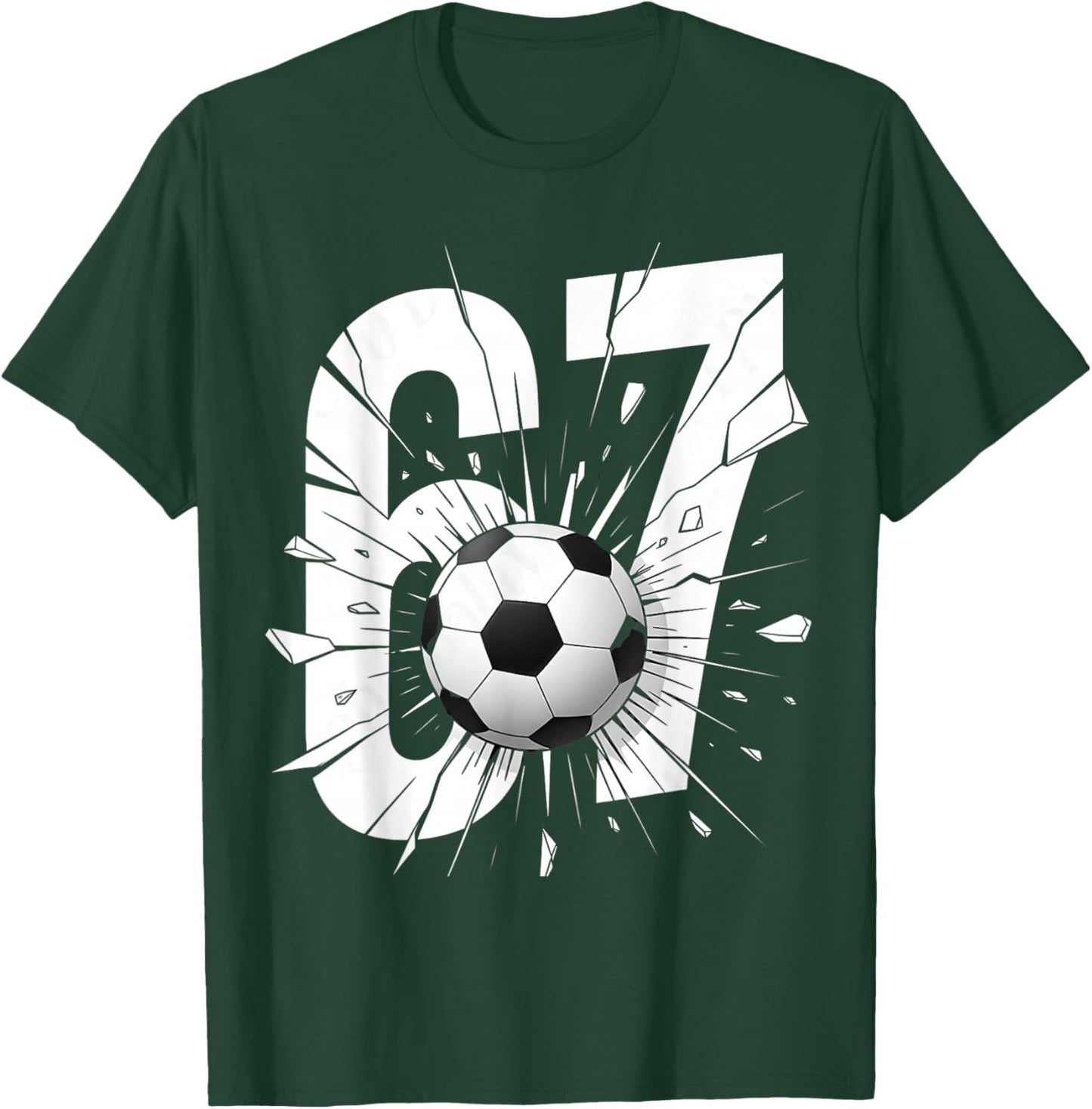67 Soccer Six Seven Soccer Boys Youth Soccer T-Shirt - T-Shirt | Forest